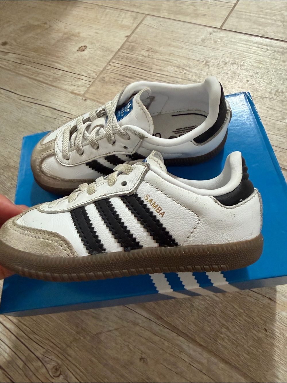 adidas Kids Samba Sneakers - White, Black, Brown Gum